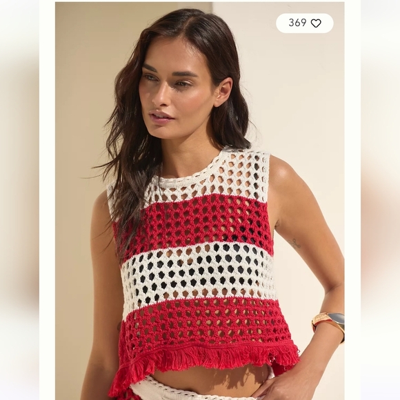 Farm Rio NWOTs Striped Crochet Skirt Set - Picture 6 of 12